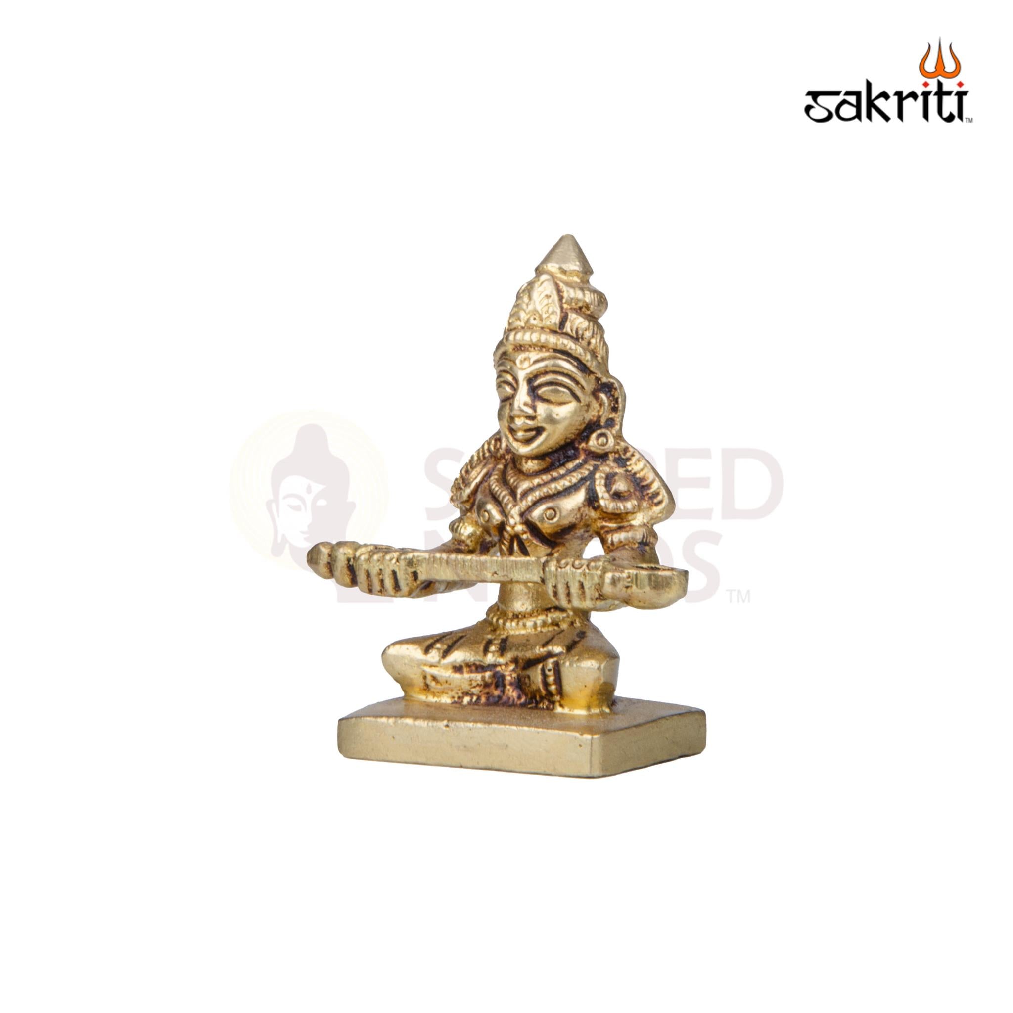 Brass Annapoorani Idol – 2.3 Inch Height | Goddess of Nourishment for Kitchen & Temple Use