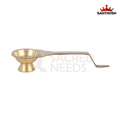 Brass Golchi Arti – 1.5 Inch Height | Miniature Brass Aarti Plate for Pooja & Temple