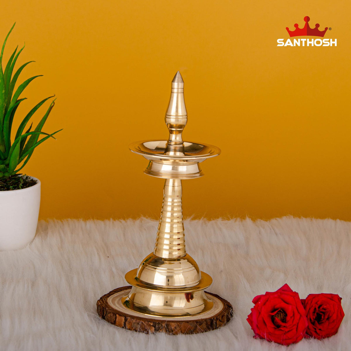 Brass AKP Vilakku – 7 Inch Antique Finish Oil Lamp