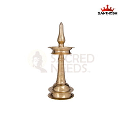 Brass AKP Vilakku – 12.5 Inch Ornate Brass Diya