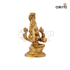 Brass Karumari – 3.7 Inch | Karumari Amman Devi Idol for South Indian Rituals, Navratri & Temple Decor