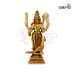 Brass Murugan – 6.1 Inch | Lord Muruga Statue for South Indian Temples, Golu & Devotional Display