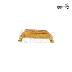 Brass Table – 1.5 Inch | Small Brass Chowki for Pooja Essentials, Deity Placement & Decor