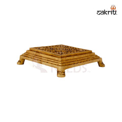 Brass Table – 1.5 Inch | Small Brass Chowki for Pooja Essentials, Deity Placement & Decor