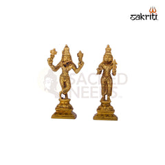 Brass Dasavatara Set – 10 Pieces | Miniature Brass Idols of Vishnu’s 10 Avatars for Display & Golu