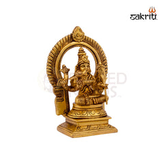 Brass Kamakshi Idol – 6 Inch Height | Traditional Goddess Kamakshi Statue for Pooja Room, Temple & Gifting