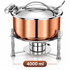 Triply Chafer with Copper Coating with Stand | Plain Lid & Plain Legs