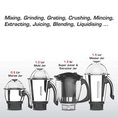 Vidiem Mixer Grinder Vstar ADC MG 603A | 4 Jars | 550W