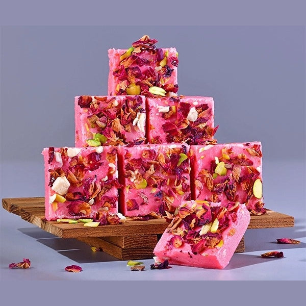 Kaju Rose Bites | Nutty and Floral Indian Sweet